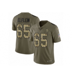 Minnesota Vikings #65 Pat Elflein Limited Olive Camo 2017 Salute to Service NFL Jersey