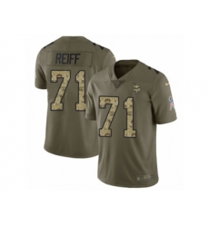 Minnesota Vikings #71 Riley Reiff Limited Olive Camo 2017 Salute to Service NFL Jersey