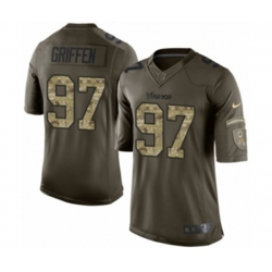 Minnesota Vikings #97 Everson Griffen Limited Green Salute to Service NFL Jersey