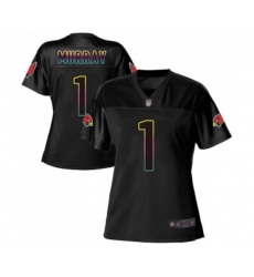 Women Arizona Cardinals #1 Kyler Murray Game Black Fashion Football Jersey