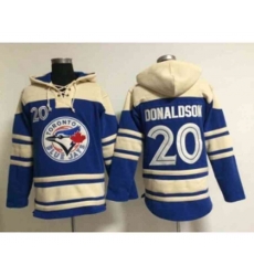 MLB Toronto Blue jays #20 donaldson blue Sawyer Hooded Sweatshirt jerseys