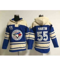 MLB Toronto Blue jays #55 martin blue Sawyer Hooded Sweatshirt jerseys