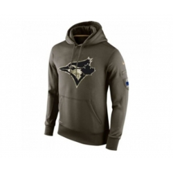 Men Toronto Blue Jays Nike Olive Salute To Service KO Performance Hoodie