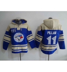 Mlb Toronto Blue Jays #11 Kevin Pillar Blue jerseys(pullover hooded sweatshirt)