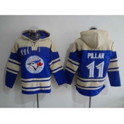 Mlb Toronto Blue Jays #11 Kevin Pillar Blue jerseys(pullover hooded sweatshirt)