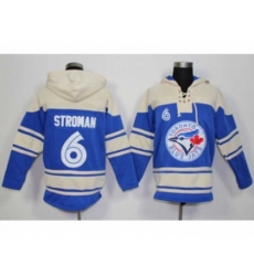 Toronto Blue Jays #6 Marcus Stroman Blue Sawyer Hooded Sweatshirt MLB Hoodie