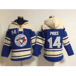 mlb toronto blue jays #14 price blue Hooded Sweatshirt jerseys