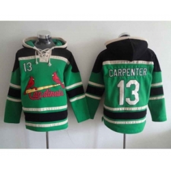 MLB St. Louis Cardinals #13 carpenter green Hooded Sweatshirt Jersey