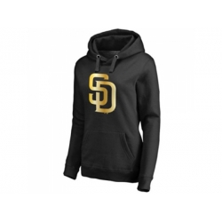 Women San Diego Padres Gold Collection Pullover Hoodie Black Women San Diego Padres Gold Collection Pullover Hoodie Black