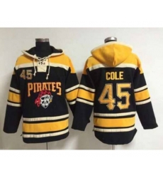 mlb jerseys pittsburgh pirates #45 cole black[pullover hooded sweatshirt]
