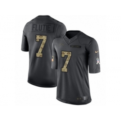Los Angeles Chargers #7 Doug Flutie Limited Black 2016 Salute to Service NFL Jersey