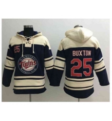 Minnesota Twins #25 Byron Buxton Navy Blue Sawyer Hooded Sweatshirt MLB Hoodie
