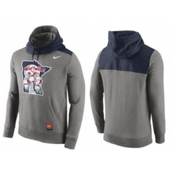 Minnesota Twins Nike Gray Cooperstown Collection Hybrid Pullover Hoodie