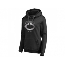 Women Minnesota Twins Platinum Collection Pullover Hoodie Black