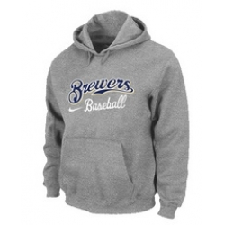 Milwaukee Brewers Pullover Hoodie grey