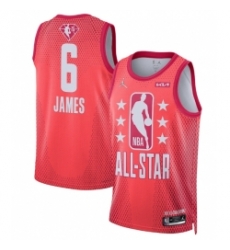 2022 All Star #6 LeBron James Maroon Basketball Jersey
