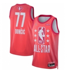 2022 All Star 77 Luka Doncic Maroon Basketball Jersey
