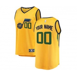 Utah Jazz Gold Custom Basketball Jersey - Statement Edition Utah Jazz Gold Custom Basketball Jersey - Statement Edition