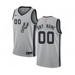 San Antonio Spurs Customized Swingman Silver Alternate Basketball Jersey Statement Edition San Antonio Spurs Customized Swingman Silver Alternate Basketball Jersey Statement Edition