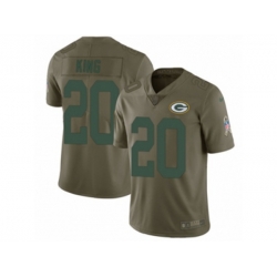 Green Bay Packers #20 Kevin King Limited Olive 2017 Salute to Service NFL Jersey