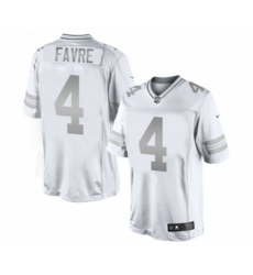 Green Bay Packers #4 Brett Favre Limited White Platinum Football Jersey