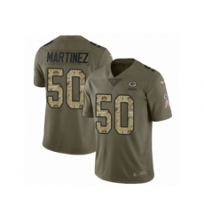 Green Bay Packers #50 Blake Martinez Limited Olive Camo 2017 Salute to Service NFL Jersey