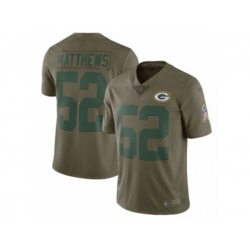 Green Bay Packers #52 Clay Matthews Limited Olive 2017 Salute to Service NFL Jersey