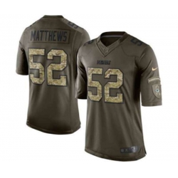 Green Bay Packers #52 clay matthews army green[nike Limited Salute To Service]