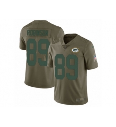 Green Bay Packers #89 Dave Robinson Limited Olive 2017 Salute to Service NFL Jersey