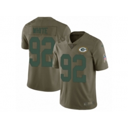 Green Bay Packers #92 Reggie White Limited Olive 2017 Salute to Service NFL Jersey