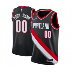Portland Trail Blazers Customized Swingman Black Road Basketball Jersey - Icon Edition