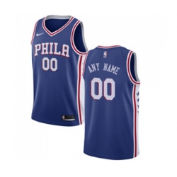 Philadelphia 76ers Customized Swingman Blue Road Basketball Jersey - Icon Edition