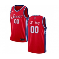 Philadelphia 76ers Customized Swingman Red Alternate Basketball Jersey Statement Edition