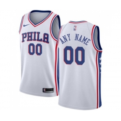 Philadelphia 76ers Customized Swingman White Home Basketball Jersey - Association Edition