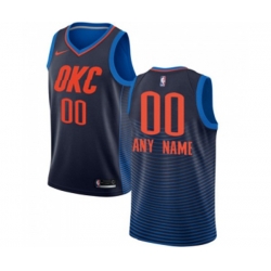 Oklahoma City Thunder Customized Swingman Navy Blue Basketball Jersey Statement Edition