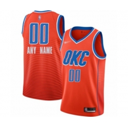Oklahoma City Thunder Customized Swingman Orange Finished Basketball Jersey - Statement Edition