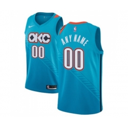 Oklahoma City Thunder Customized Swingman Turquoise Basketball Jersey - City Edition