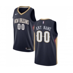 New Orleans Pelicans Customized Swingman Navy Blue Road Basketball Jersey - Icon Edition