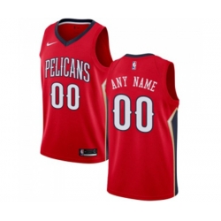New Orleans Pelicans Customized Swingman Red Alternate Basketball Jersey Statement Edition