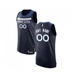 Minnesota Timberwolves Customized Authentic Navy Blue Road Basketball Jersey - Icon Edition