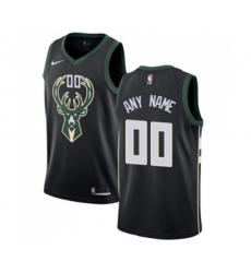 Milwaukee Bucks Customized Authentic Black Alternate Basketball Jersey - Statement Edition