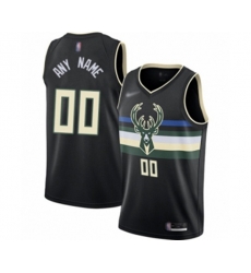 Milwaukee Bucks Customized Authentic Black Finished Basketball Jersey - Statement Edition