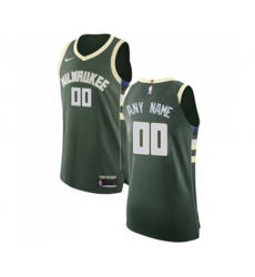 Milwaukee Bucks Customized Authentic Green Road Basketball Jersey - Icon Edition
