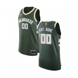Milwaukee Bucks Customized Authentic Green Road Basketball Jersey - Icon Edition