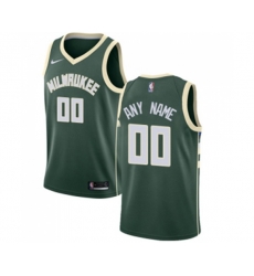 Milwaukee Bucks Customized Swingman Green Road Basketball Jersey - Icon Edition