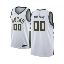 Milwaukee Bucks Customized Swingman White Home Basketball Jersey - Association Edition