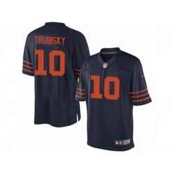 Chicago Bears #10 Mitchell Trubisky Limited Navy Blue 1940s Throwback Alternate NFL Jersey