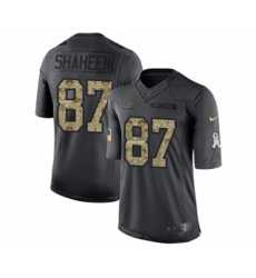 Chicago Bears #87 Adam Shaheen Limited Black 2016 Salute to Service Football Jersey