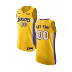 Los Angeles Lakers Customized Authentic Gold Home Basketball Jersey - Icon Edition