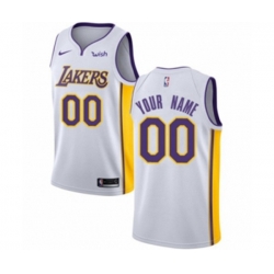 Los Angeles Lakers Customized Authentic White Basketball Jersey - Association Edition Los Angeles Lakers Customized Authentic White Basketball Jersey - Association Edition